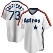 White Replica Luis Contreras Youth Houston Astros Home Cooperstown Collection Team Jersey